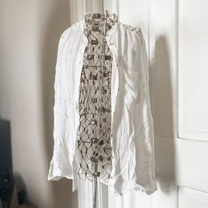 White Button Up Shirt-NWOT